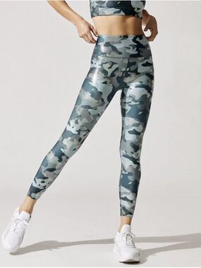 Carbon 38 Camo High-Waist Leggings in Blue-Grey